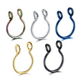 Classic Fashion Jewelry Engagement Wedding Nostril Piercing Faux Septum Round Hoop Rings Gold Plated Stainless Steel Nose Ring