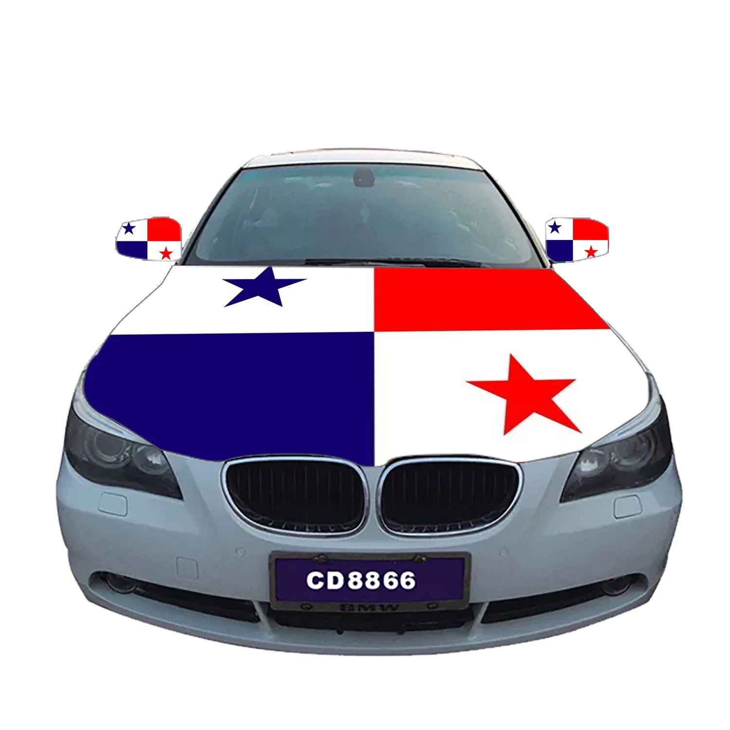 Wholesale High Quality Custom Size Engine 100%Polyester Cover Rearview Mirror Custom Panama Panamanian Car Hood Flag