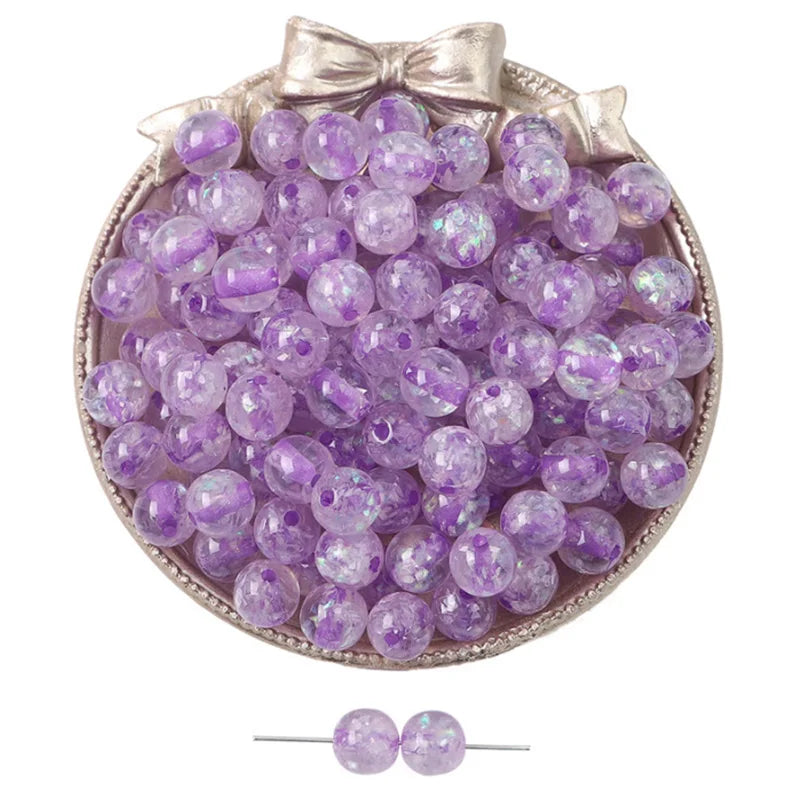 Cherry Blossom Resin Crushed Loose Beads Handmade DIY Jewelry to Make Bracelet Necklace Accessories Material 10MM Plastic Beads