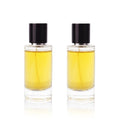 Custom Logo 50ml Screen Printed Frosted Cylinder Glass Perfume Bottle with Spray Cap Luxury Empty Bottle