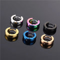 Minimalist Titanium Steel Stainless Steel Pressed Frosted Ear Buckle Trendy Fashion Men and Women Earring Punk Jewelry