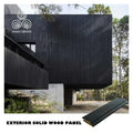 Modern Composite Outside Exterior Shou Sugi Ban Carbonized Burnt Wood Board 3D Wooden Wall Panel