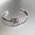 DAIHE Wholesale Custom Personalized Name Letter Bracelet Stainless Steel Cuff Bracelet Fashion Jewelry Bracelets  for Women