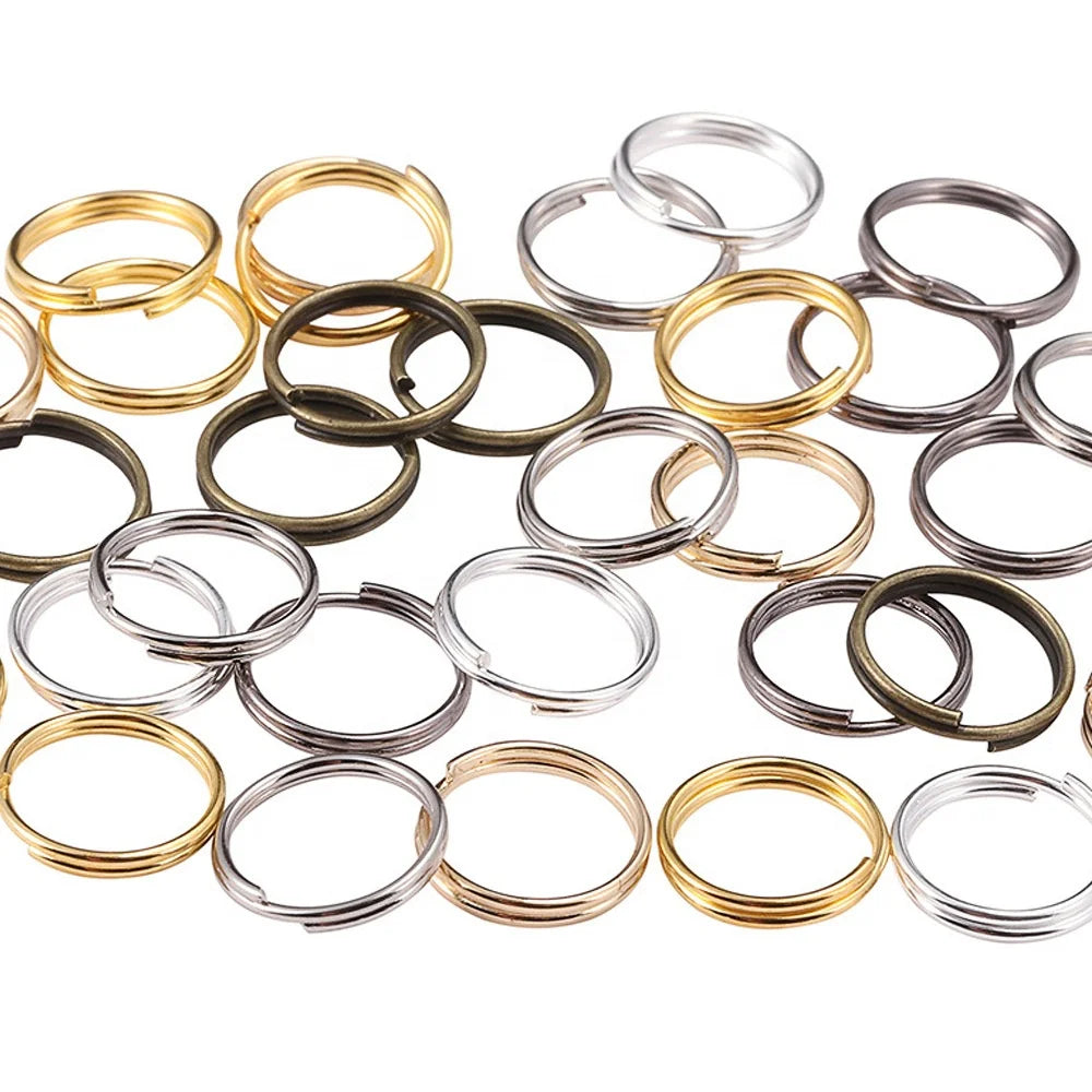 Multi Colors and Sizes Round Split Key Rings
