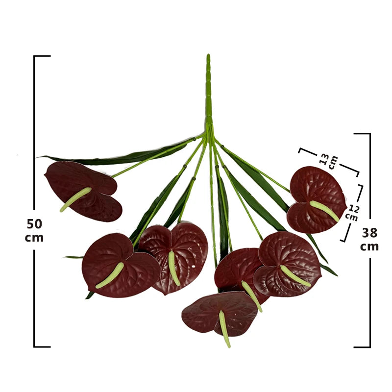 7 Forks Anthurium High  Anthurium Factory Wholesale Ornamental Plant Flower Arrangements Christmas