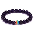 Fashion Natural Stone Beads Bracelet 8mm Multicolor Beaded Couple Bracelet for Women