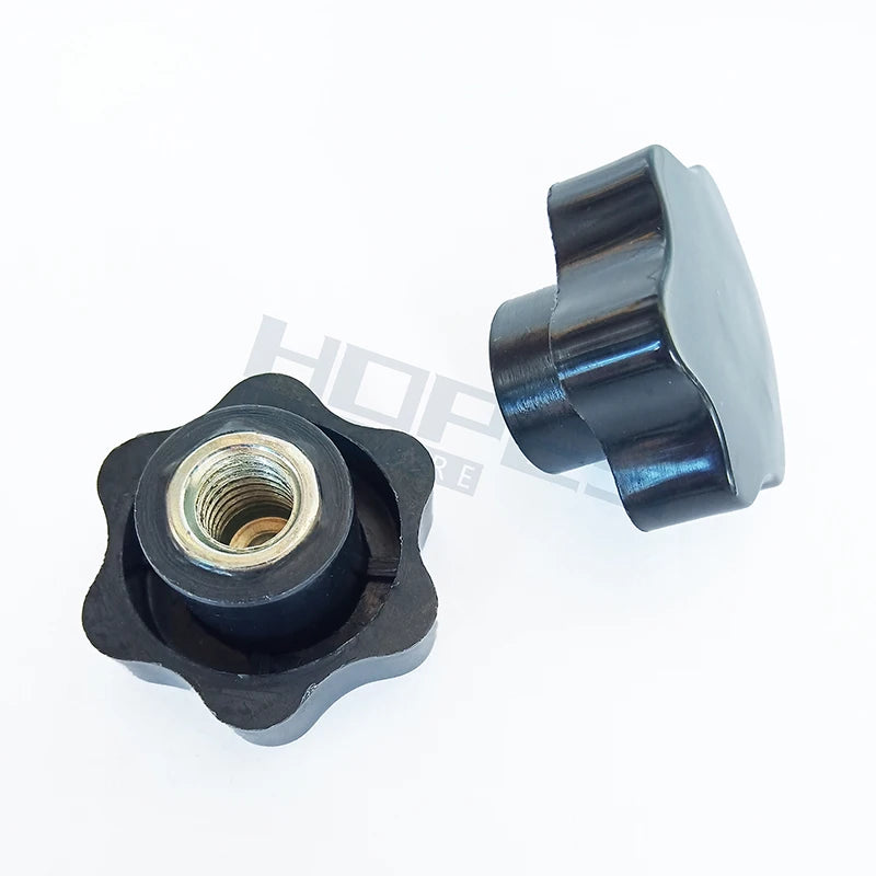 Plastic Nylon Hexagon Star Torx Head M4 M5 M6 M8 M0 M12 1/4 Inch Knob Thumb Nut with Through Blind Hole Brass Zinc Steel Thread