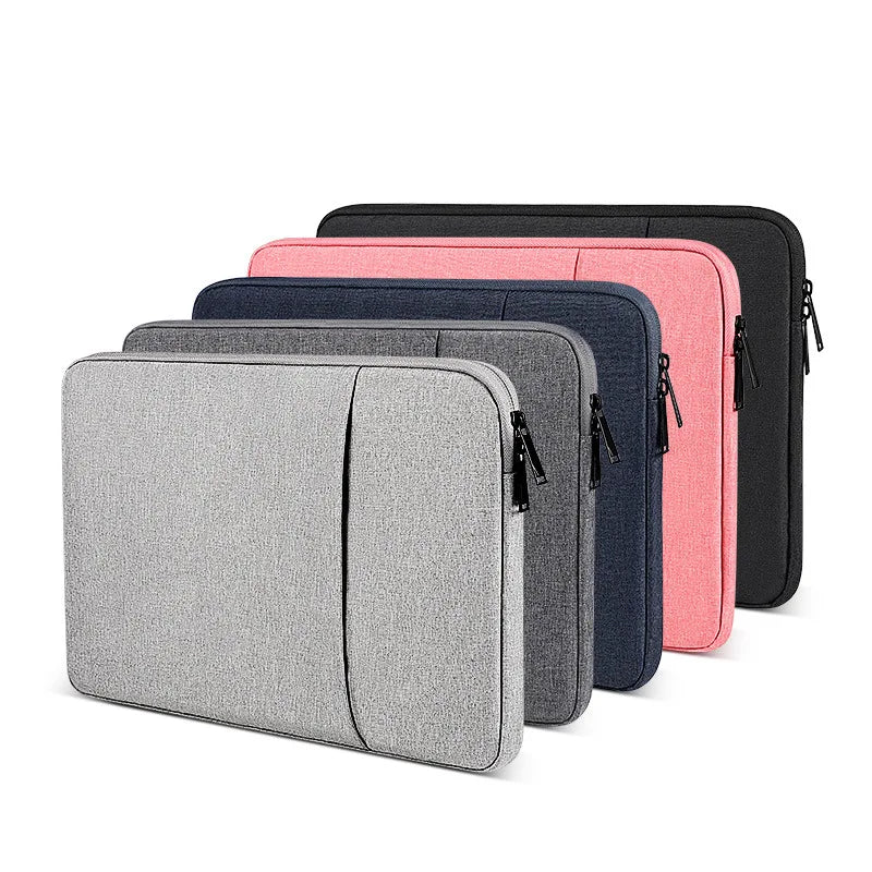 Portable Waterproof Polyester Laptop Sleeve Bag Compatible Laptop Sleeve Case With Front Pocket Multifunction Storage Case