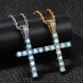 Minimalist Newest Trendy Zircon Cross Pendant Necklace Tennis Chain Hip Hop Jewelry for Men and Women Exquisite Gifts