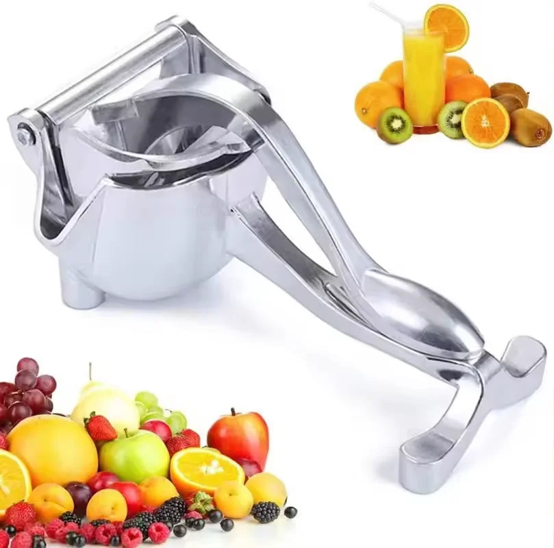 Hot Selling Portable Manual Citrus Juicer Aluminum Metal Silver Hand Press Fruit Machine for Lemon Juice & Vegetable Tools