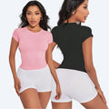Summer Women Seamless Sport Tops for Yoga Workout Running Clothes T-shirts Gym Fitness Short Sleeve Vest Sports Wear