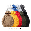 Wholesale 100% Poly European Us Size Solid Contrast Color Pullover Athletic Custom Logo Unisex Plain Men Hoodies