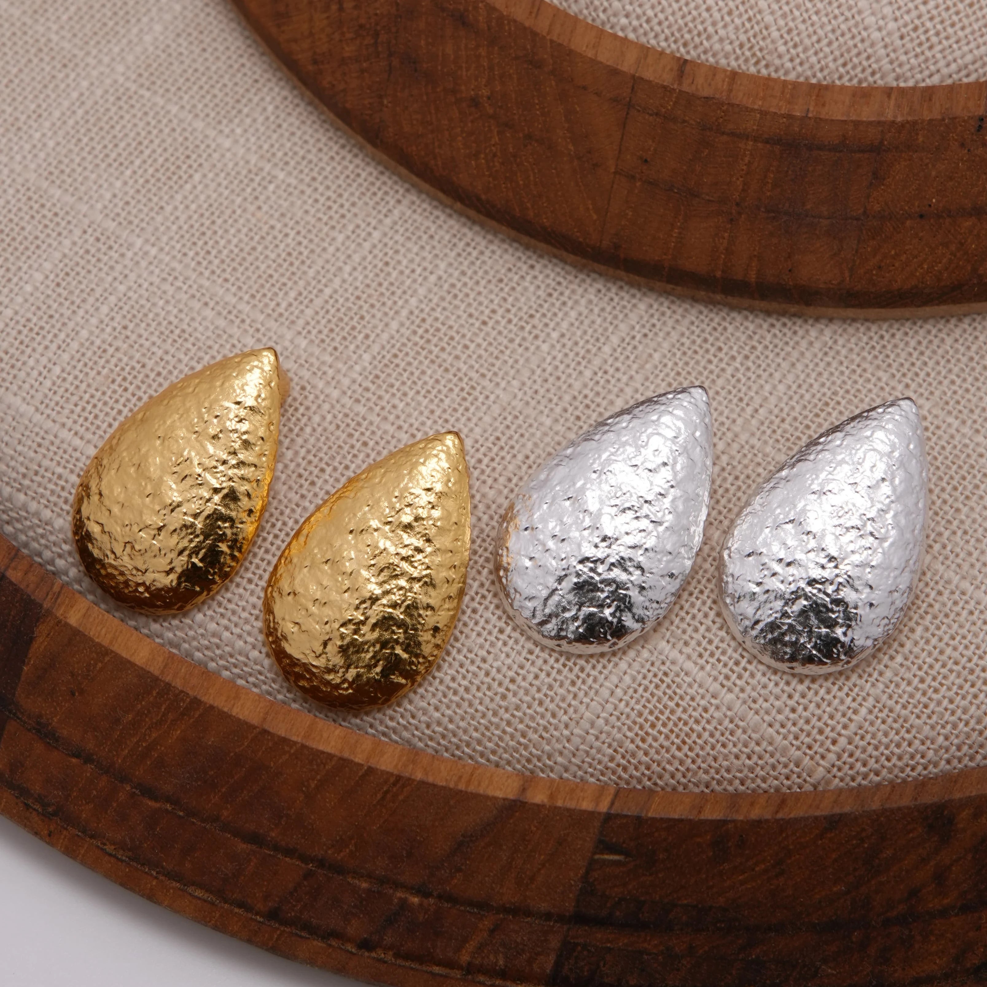 New Arrival Real Real Gold Plated Brass Large Drop Statement Earrings for Women