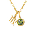 INS Stainless Steel 14K Gold PVD Plated DIY Zodiac Birthstone Charm Necklace Titanium Steel 12Months Horoscope Choker Necklace