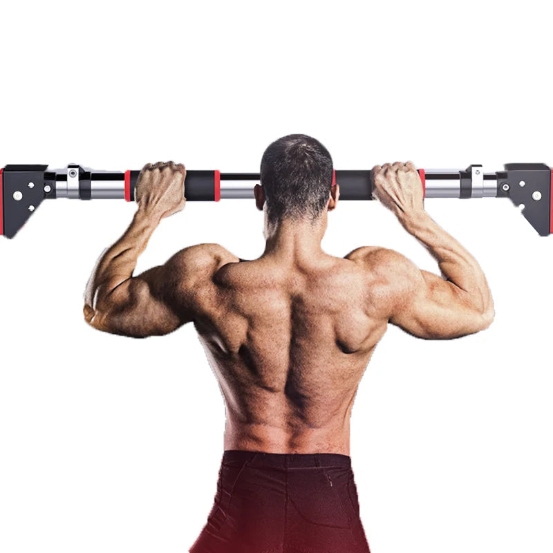 CW PLB 004 72-92cm Custom Logo Steel Pipe & Foam 3.2mm Thick Doorway Mounted Pull up Bar Strength Trainer Horizontal Bar