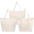 Hot Sale Canvas Shopping Zipper Tote Bag Reusable Recycled Natural Organic Cloth Grocery Cotton Bag With Custom Printed Logo
