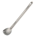 TOMSHOO Titanium Long Handle Spork with Polished Bowl Outdoor Portable Dinner Spork Cutlery Camping Backpacking Picnic