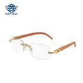 Teenyoun 2022 Rhinestone Rimless Sunglasses for Women Brand Designer Shades Sun Glasses Men Vintage Metal Clear Eyewear Uv400