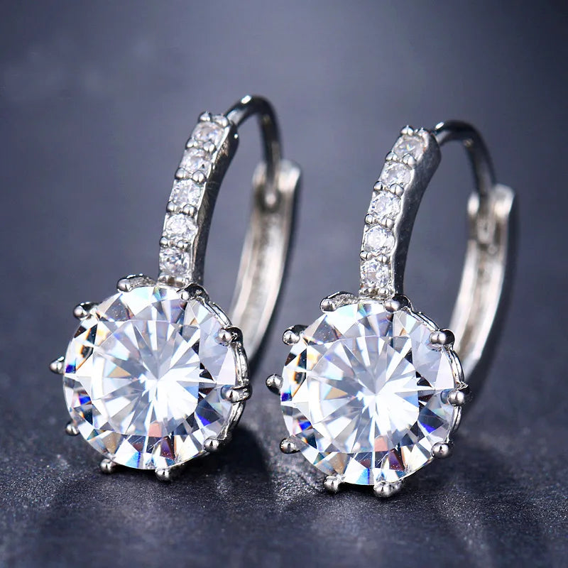 Fashion Round Earrings Personalized Hoop Earrings Inlaid Zircon Earrings for Women