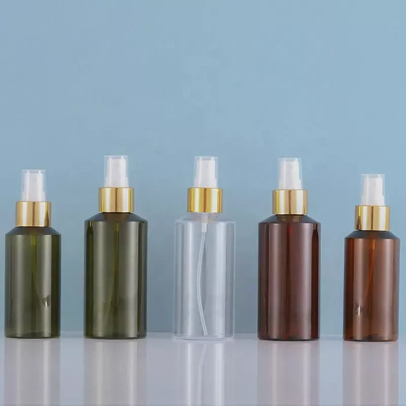 Luxury 50ml 100ml PET Frosted Plastic Cosmetic Bottles Mini Small Empty Body Oil Hair Spray Perfume Bottle for Hotel Room Use