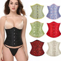 Women Sexy Corset Waist Training Corsets 14 Steel Bones Floral Gorset Bustier Top