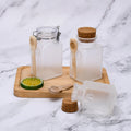 Hot Sale Empty 100ml 200ml 300ml Frosted Packaging Bath Salt Cosmetic Plastic Jar and Bottle with Spoon