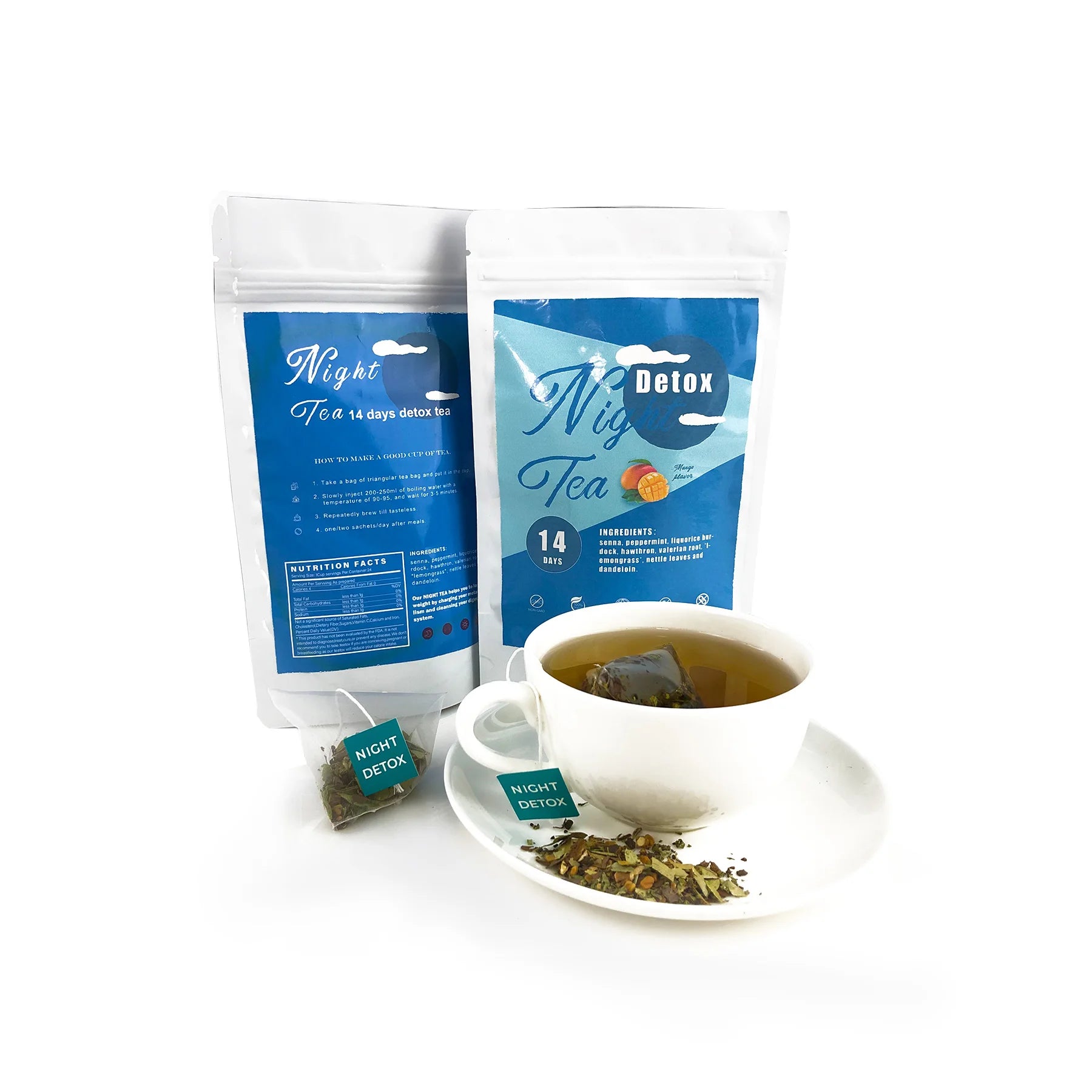 Organic Private Label Customized Blended Detox Mango Night Slim Tea for Adults Weight Loss Flat Belly