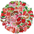 50Pcs Strawberry Fruit Red Fresh Sticker for Bottles Fridge Skateboard Luggage Laptop Diy Decorative Stickers Decals