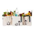 Heavy Grocery Shopping Eco Friendly Reusable 12oz Cotton Canvas Tote Bags