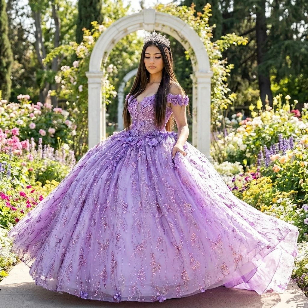 9912 Hot Sell Fashion Sleeveless Ball Gown Temperament Sequin Decal Purple Party Frock for Women