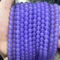 CJ New High Quality 7A Grade Blue Purple Chalcedony Natural Stone Round Beads 8mm/10mm for Making Bracelet