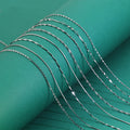 100% 925 Sterling Silver Box Snake Chain Necklaces for Woman Choker Jewelry Golden/Rose Gold Color