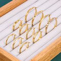 HOVANCI Waterproof None Tarnished 18k PVD Gold Plated Twist Wide Stainless Steel Large Hoop Earring