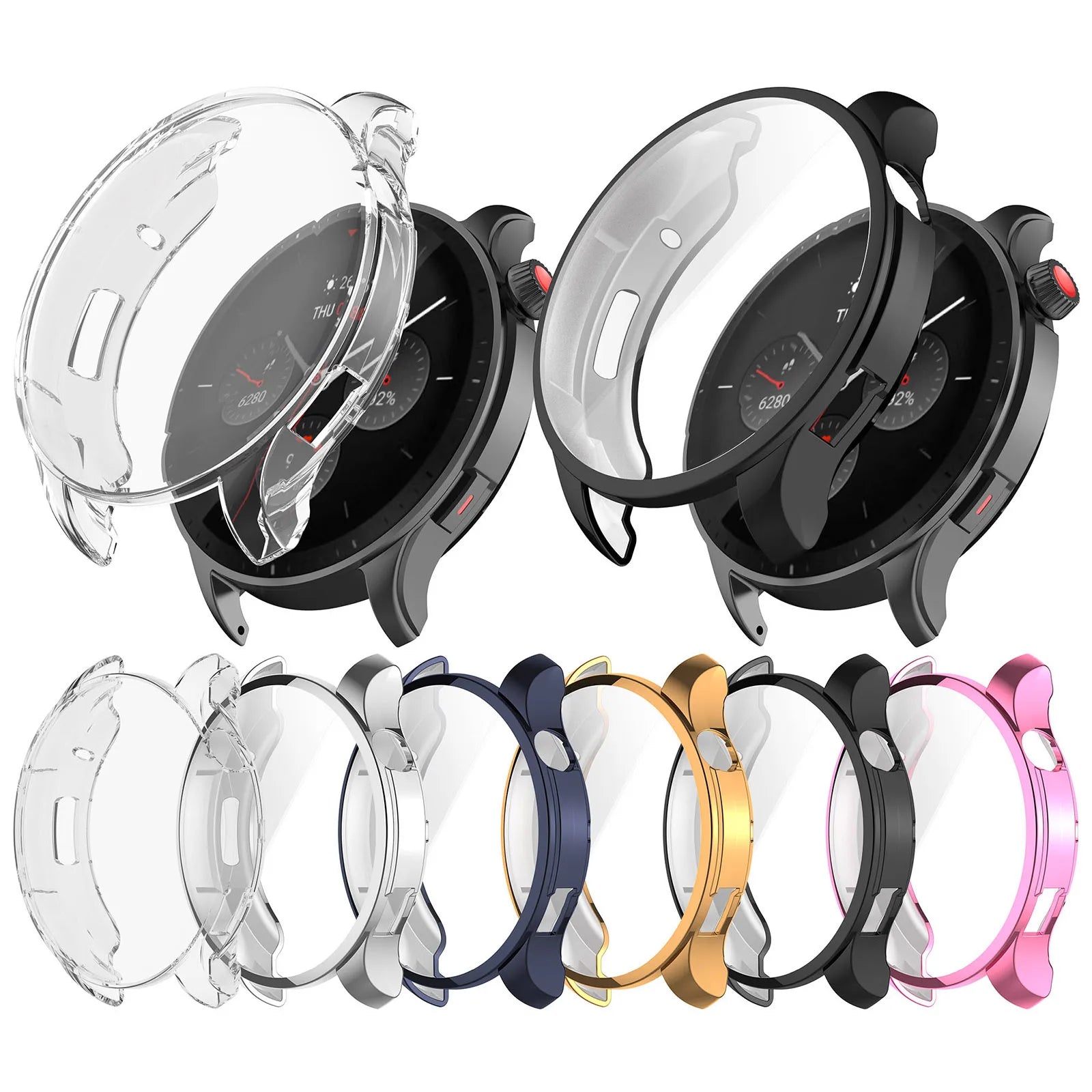 ShanHai TPU Cover Case for Huami Amazfit GTR4 Bumper Accessories Protector Full Coverage Silicone Screen Protection Supplies