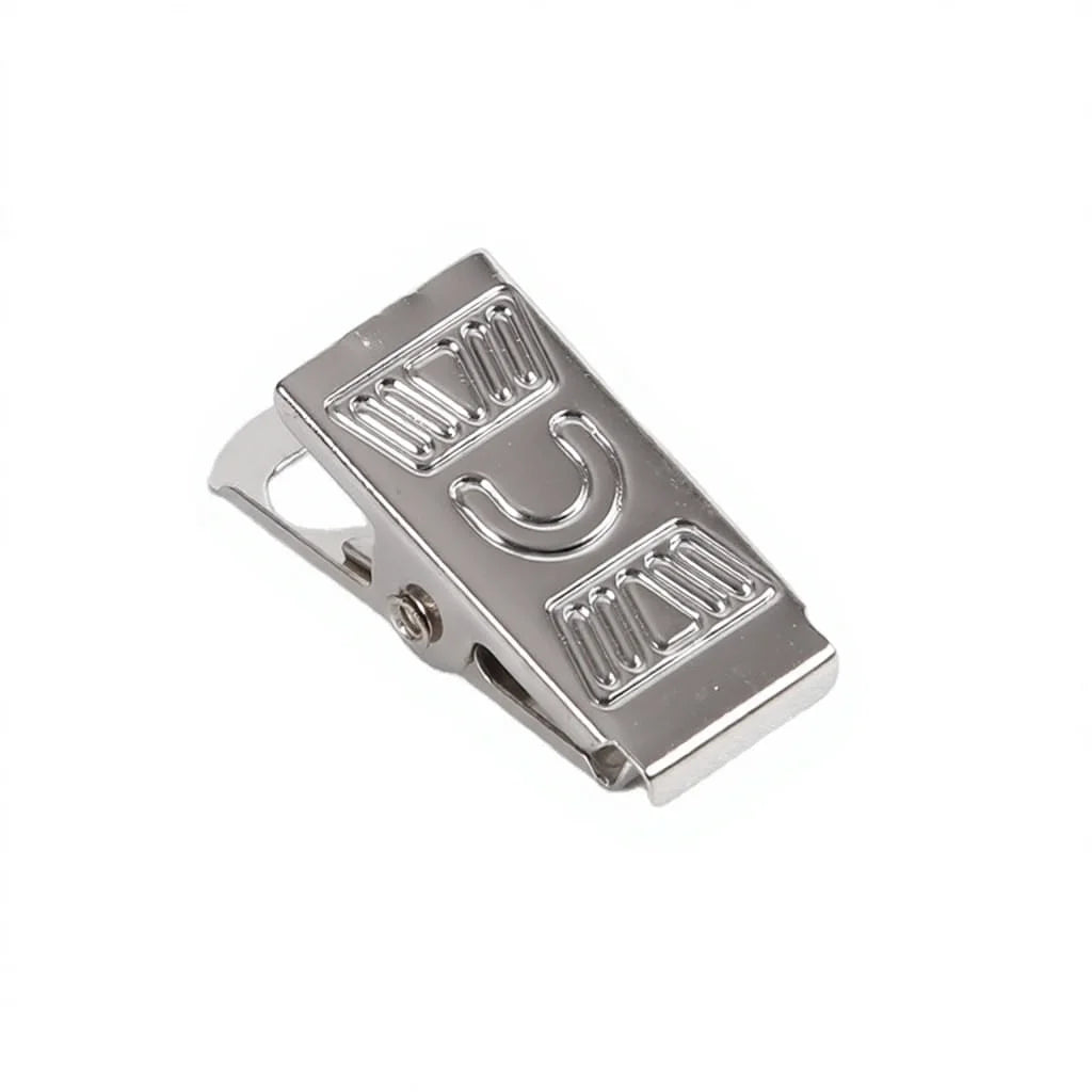 Lanyard Accessories Metal square Hole Id Badge Clip Metal Bulldog Hook Lanyard Hardware Clip for Id Card