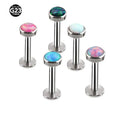 G23 Titanium Lip Rings Fashionable Opal Labret Stud Ear Tragus Piercing Jewelry for Women and Men for Wedding Party and Gift