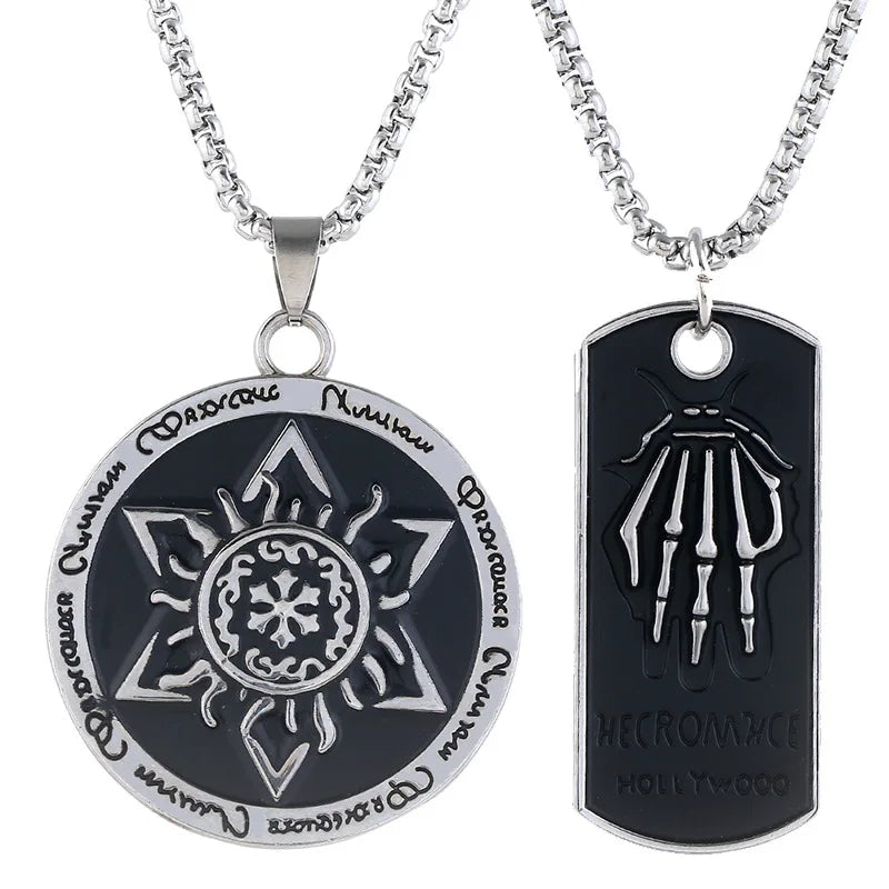 Cool Men's Hip-hop Rock Stainless Steel Chain Star of David Necklaces Trendy Wedding and Party Jewelry New Arrival