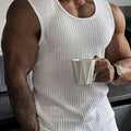 Wholesale Quick Dry Breathable Knitted Gym Wear Men's Breathable Casual Sleeveless Workout Tank Top
