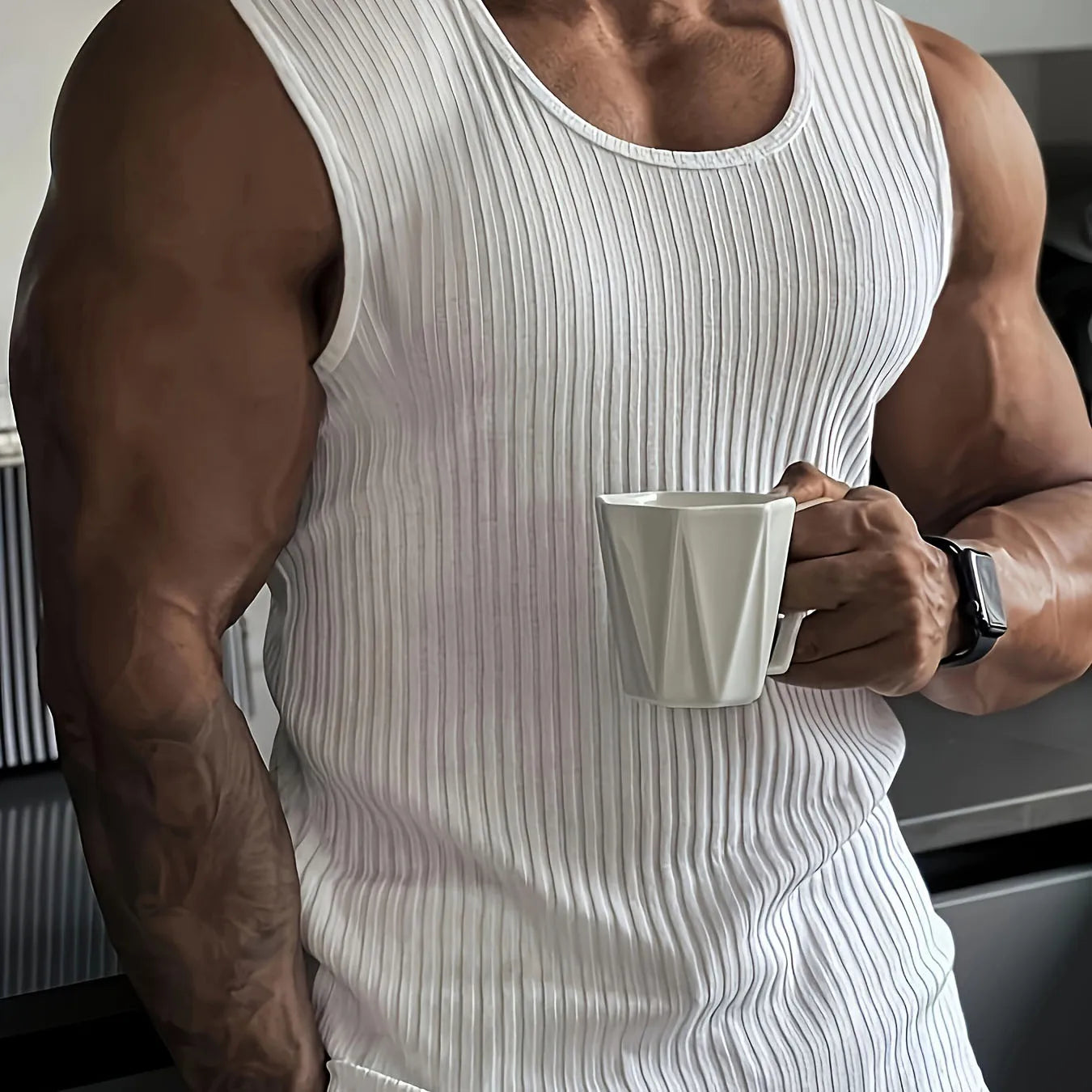 Wholesale Quick Dry Breathable Knitted Gym Wear Men's Breathable Casual Sleeveless Workout Tank Top