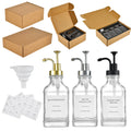 XHL SUB  Classic Design Square Glass Coffee Syrup Dispenser Pump Bottle 500ml Storage Jar