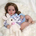 Babeside Daisy 20''/50cm Soft Silicone Girl Reborn Baby Dolls Fashionable Soft Toy Model with Cloth Torso
