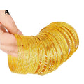Dubai Jewelry Thin Circle Bracelet Brass Gold PlatedCoil Brass Gold PlatedBoho Style Coil Bracelet Jewelry Gold PlatedJewelry