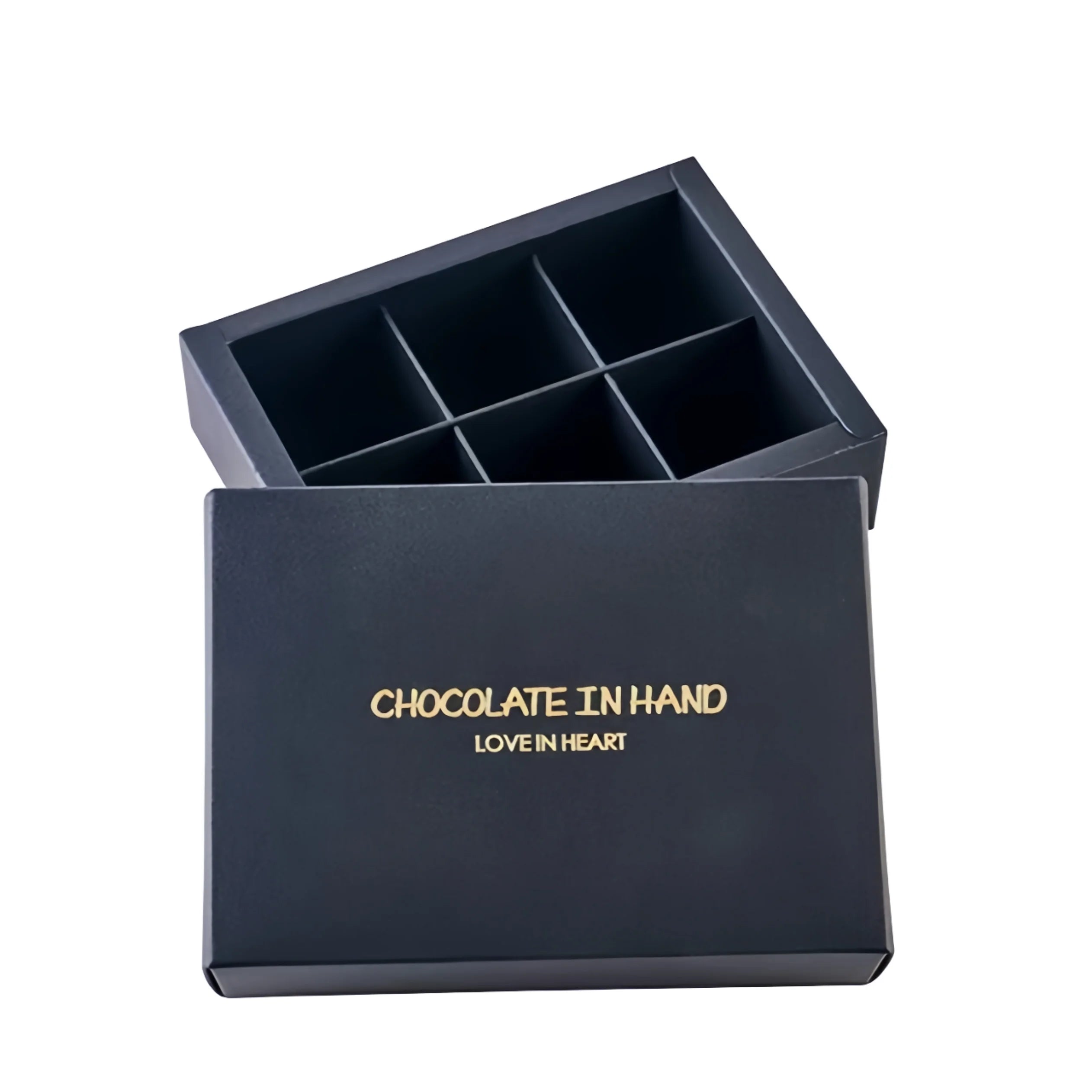 Custom Printing Empty 9pcs Chocolate Packaging Gift Box luxury ribbon tie paper chocolate box with logo gold foil