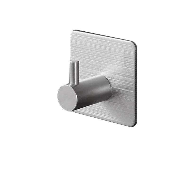 Matt Black Robe Hook Towel Hanger Strong Metal Holder with Self-Adhesive Tape No Drilling Required for Bathroom and Wardrobe