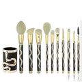 YUE Wholesale 10 Pcs/set Professions Brush Tools 3D Stereoscopic Snake Makeup Brushes Crystal Cosmetic Makeup Brush Set