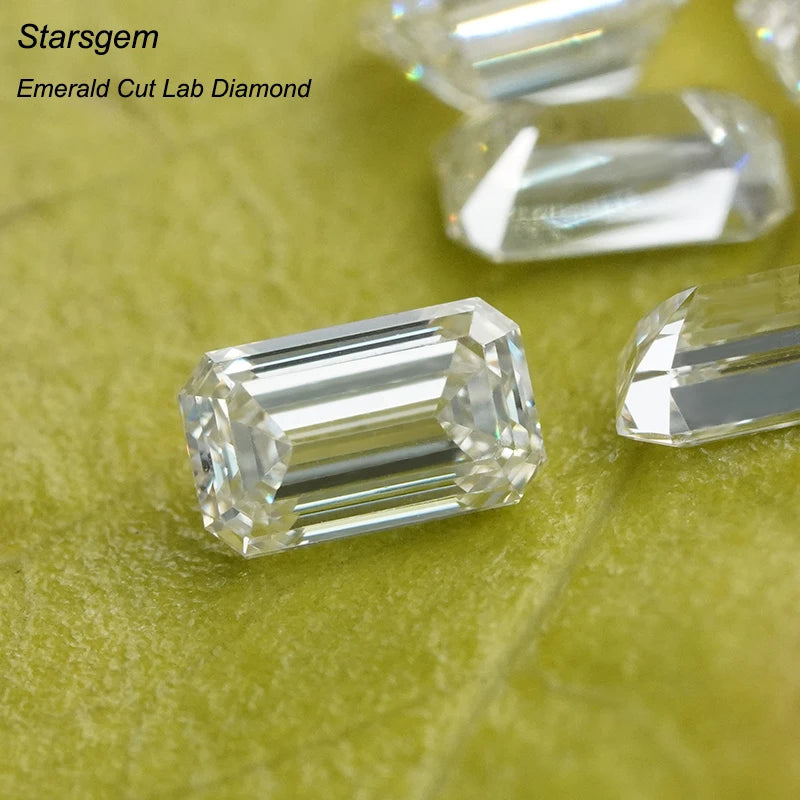 Starsgem Lab Grown Diamonds 2x3mm to 4.5x6.5mm Octagon Shape Emerald Cut White Lab Diamond DEF VS Lab Created Diamond MegaBDM