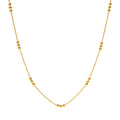 Senior Sense Non-fading Fashion Jewelry 18K Gold Plated Stainless Steel Round Bead Chain Women's Necklace
