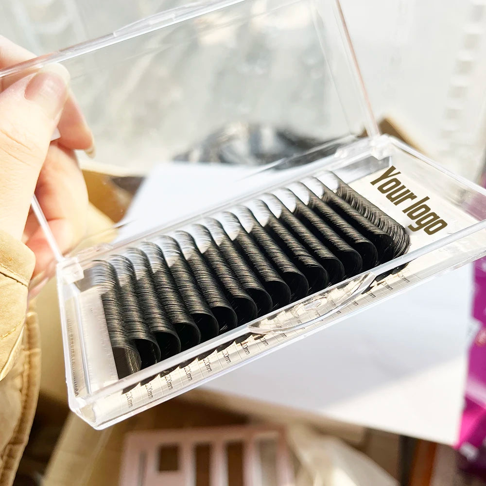 Private Label C CC D DD Dark Matte Eyelash Extension Cashmere Eyelash Extension Supplies Handmade Volume Velvet Lash Extensions