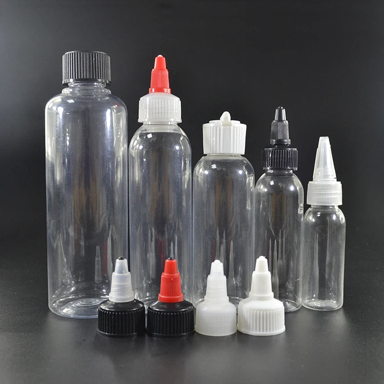 Professional Lubricating Oil Bottle 50ml 60ml 80ml 100ml 120ml 200ml 250ml PET Custom Color Screen Printing Liquid Squeeze