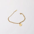 Fenny 8K PVD Gold Plated Wholesale Tarnish Free Double-layer Mixed Chain Dot Pendant Stainless Steel Bracelet Trendy for Women